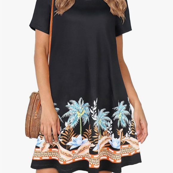 Tropical Black Dress - Picture 1 of 2